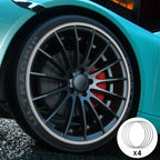 Silver Aluminum Alloy Wheel Rim Protector- Fits All Cars