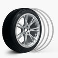 Silver Aluminum Alloy Wheel Rim Protector- Fits All Cars