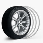 Silver Aluminum Alloy Wheel Rim Protector- Fits All Cars