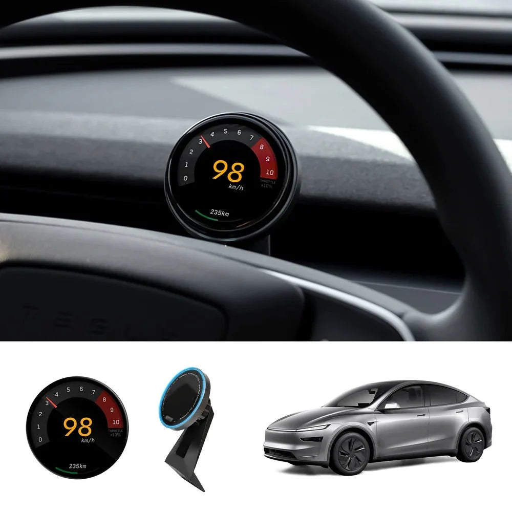 Smart Dashboard Gauge Display – Mini HUD for Tesla Model 3/Y (2017+)