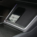Smart Touch Center Console Wireless Charging Dock with Ambient Light Sync for Tesla Model Y Juniper 2025+ / Model 3 Highland 2024+