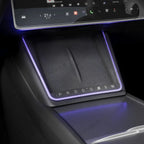 Smart Touch Center Console Wireless Charging Dock with Ambient Light Sync for Tesla Model Y Juniper 2025+ / Model 3 Highland 2024+