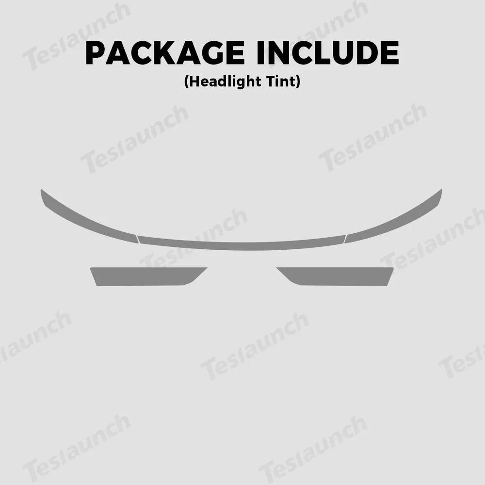 Smoked Tint TPU Headlight and Taillight Protection Film for Tesla Model Y Juniper 2025+