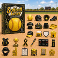 Softball Advent Calendar 2026 - 24 Acrylic Charms, Gift for Softball Players
