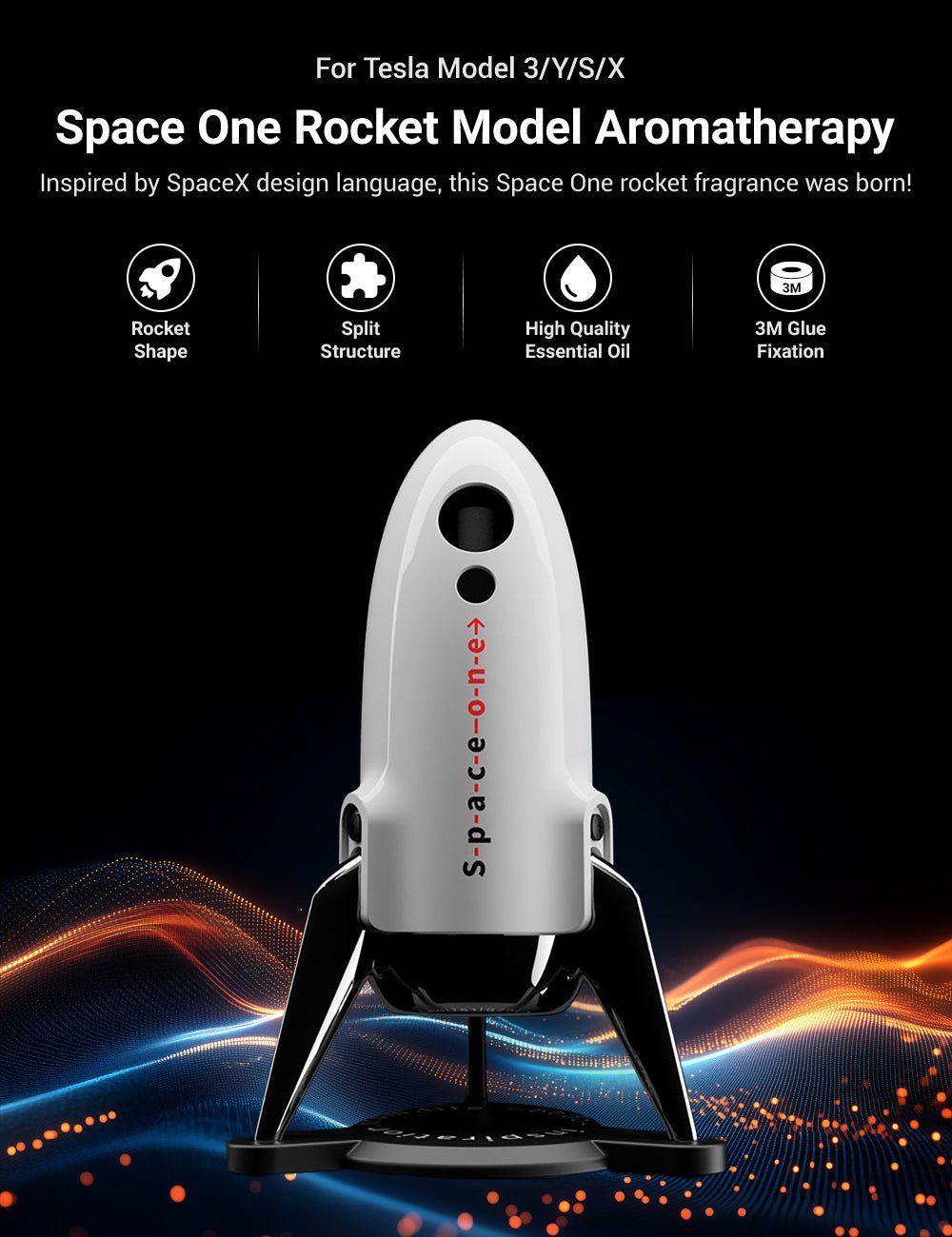 Miroken Space One Rocket Perfume Diffuser for Tesla