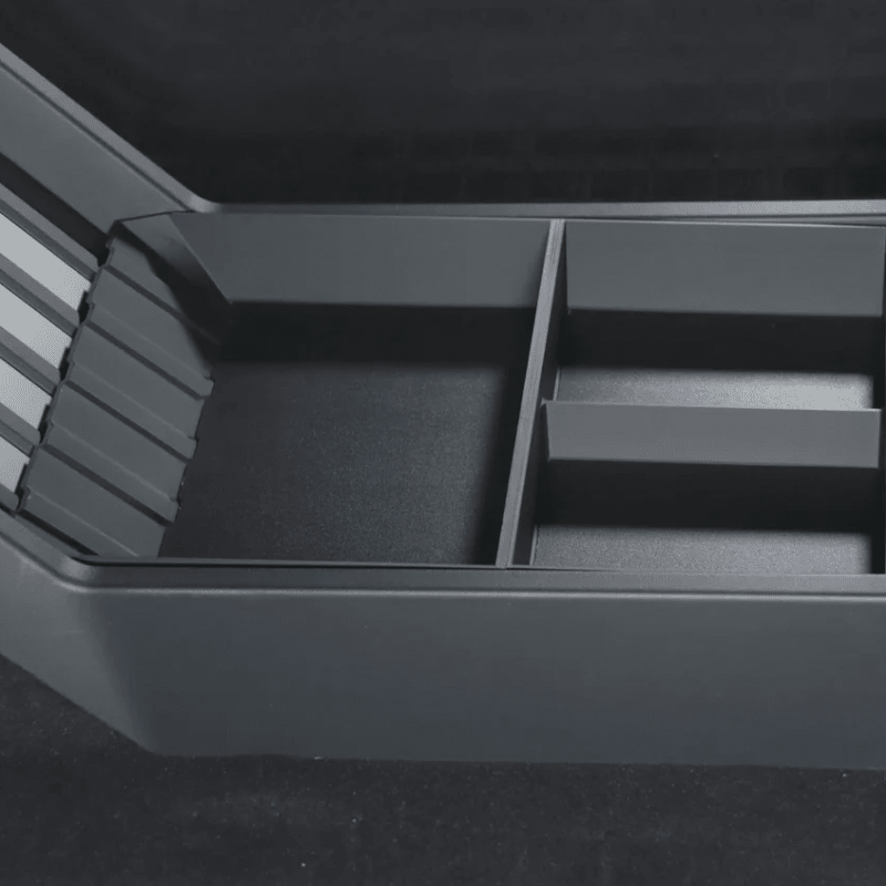 Spliced Lower Center Console Tray Floor Storage Organizer for Cybertruck