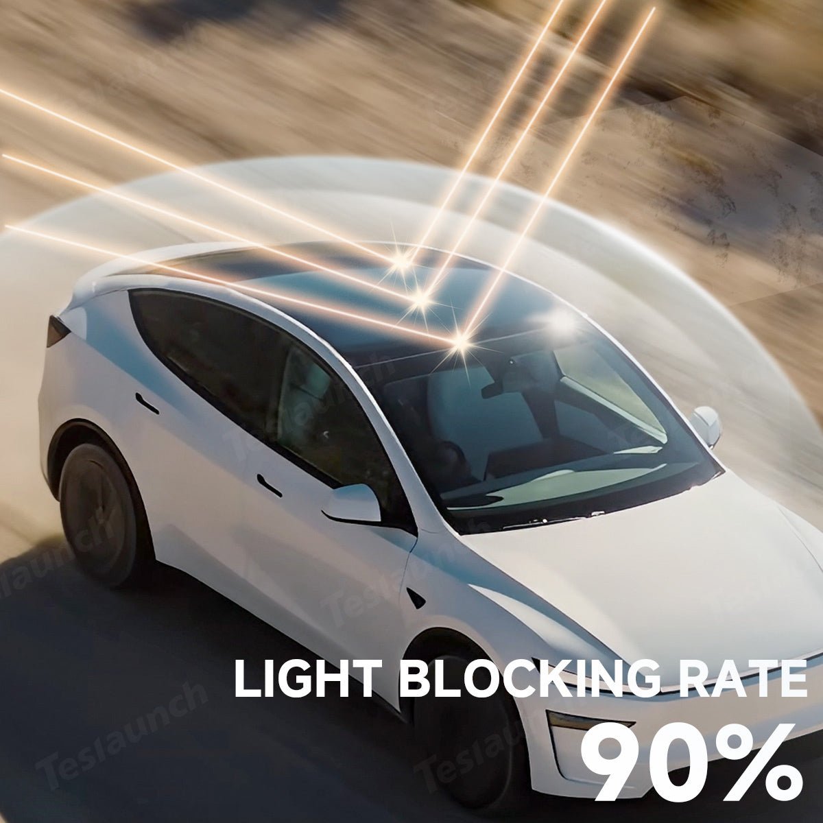 Split Nano Ice Crystal Glass Roof Sunshade for Tesla Model Y Juniper 2025+