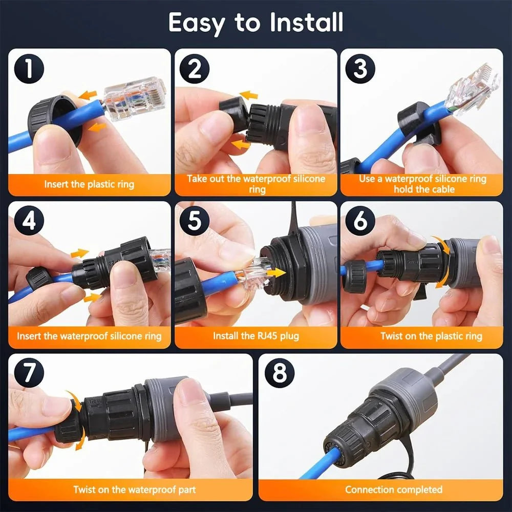 SPX to RJ45 Ethernet Adapter Coupler for Starlink Gen 2