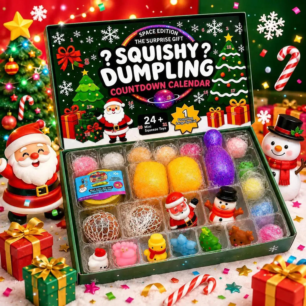 Squishy Dumpling Advent Calendar 2026 - 24 Mini Squishies and 1 Big Surprise