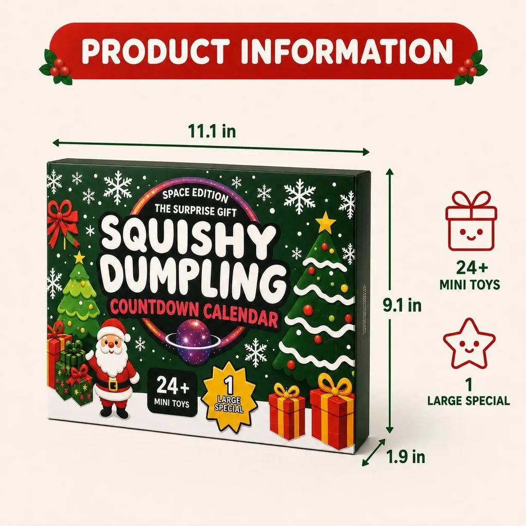 Squishy Dumpling Advent Calendar 2026 - 24 Mini Squishies and 1 Big Surprise