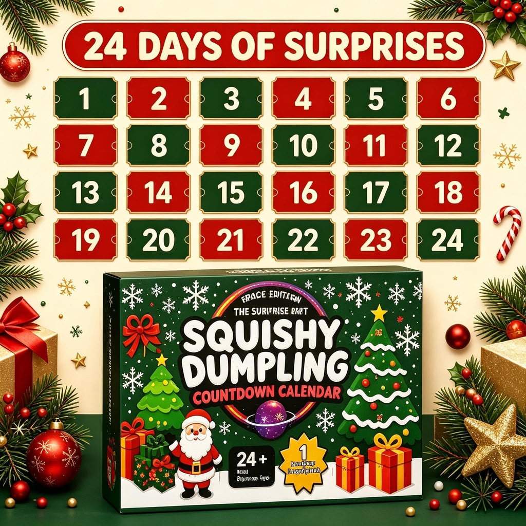 Squishy Dumpling Advent Calendar 2026 - 24 Mini Squishies and 1 Big Surprise