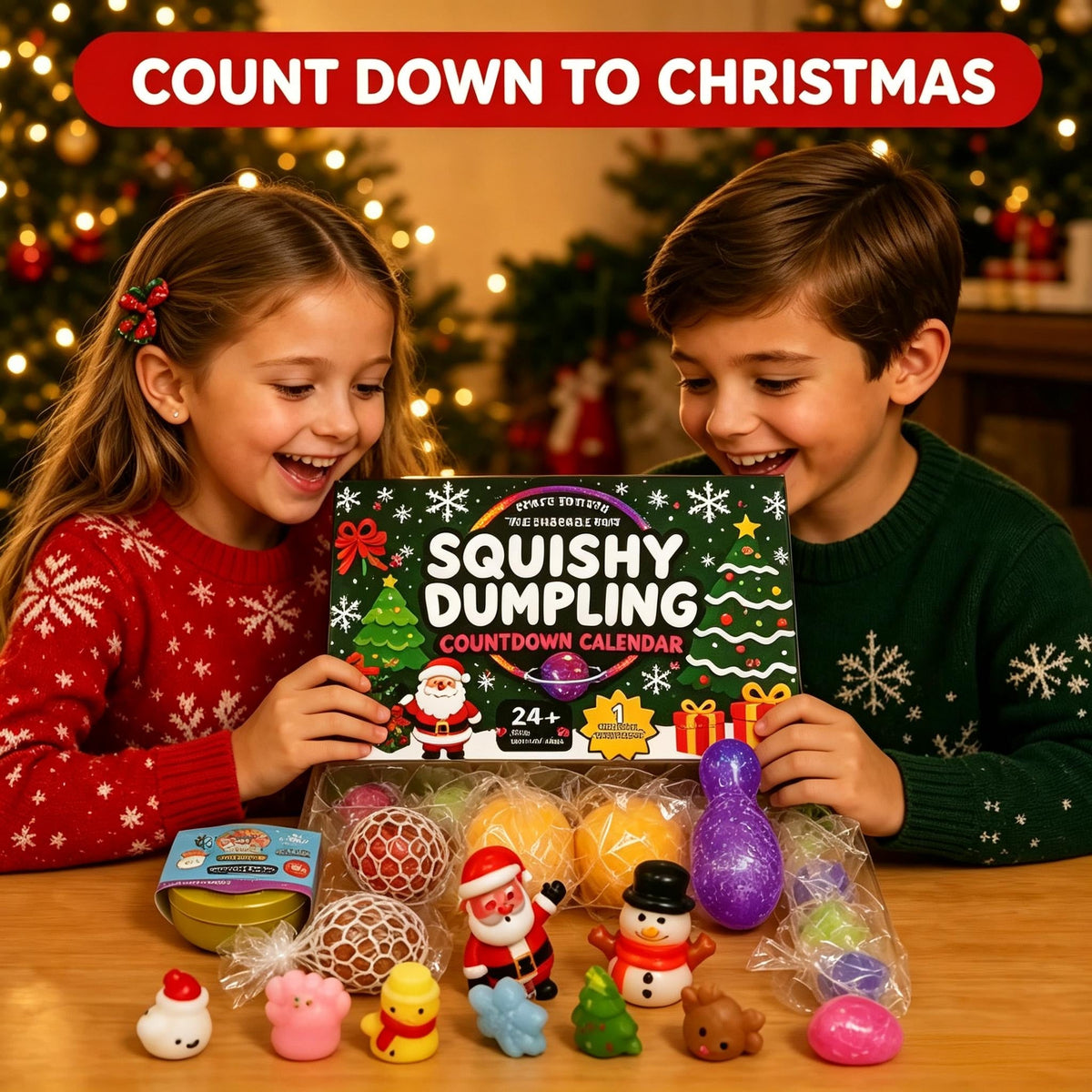 Squishy Dumpling Advent Calendar 2026 - 24 Mini Squishies and 1 Big Surprise