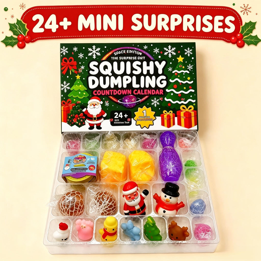 Squishy Dumpling Advent Calendar 2026 - 24 Mini Squishies and 1 Big Surprise