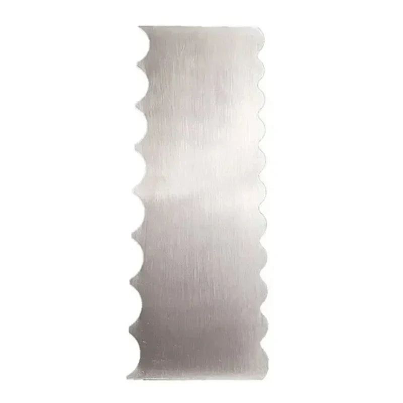 Precise Stainless Steel Cake Smoother with Double Patterns