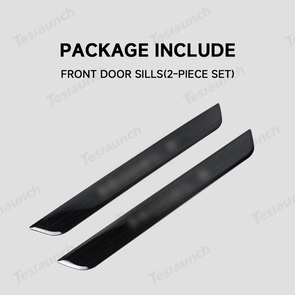 Stainless Steel Door Sill Protection Covers for Tesla Model Y Juniper 2025+