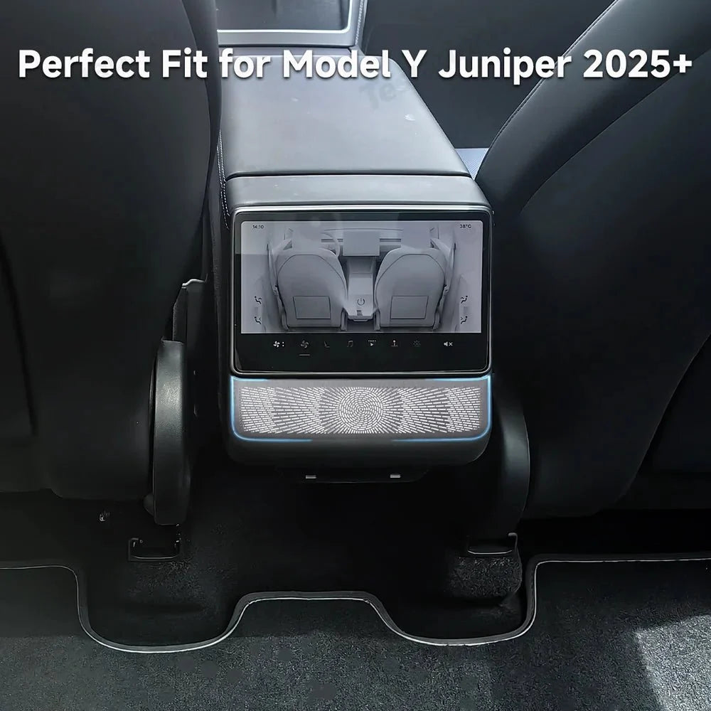 Stainless Steel Rear Console Vent Cover for Tesla Model Y Juniper 2025+