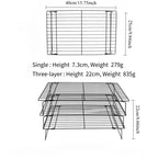 Versatile Stainless Steel Cooling Rack with Non-Stick Coating