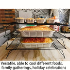 Versatile Stainless Steel Cooling Rack with Non-Stick Coating