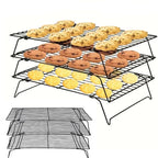 Versatile Stainless Steel Cooling Rack with Non-Stick Coating