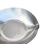 Stainless steel melting pot with spout and wooden handle