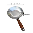Stainless steel melting pot with spout and wooden handle