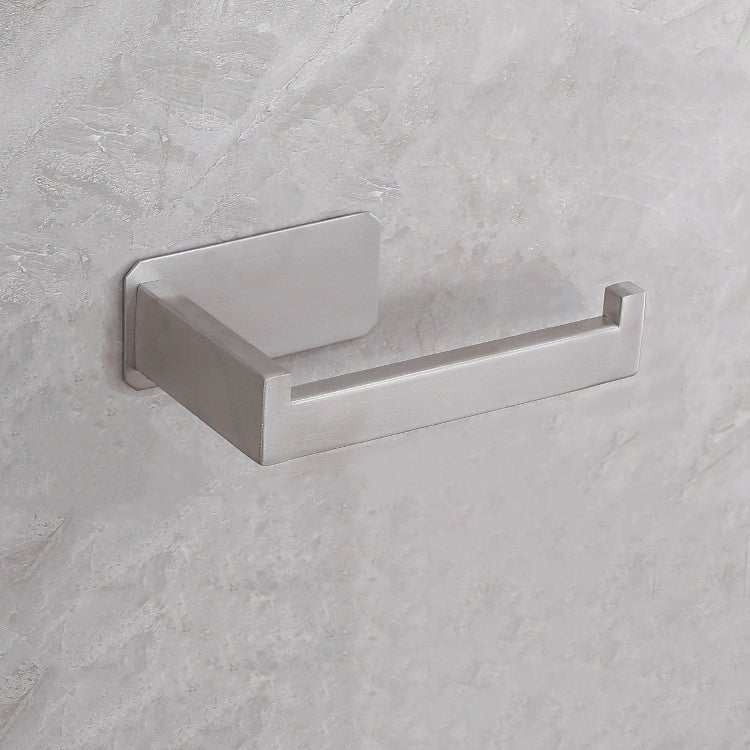 Modern stainless steel toilet paper holder system without drilling