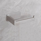 Modern stainless steel toilet paper holder system without drilling
