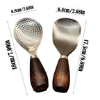Stainless Steel Rice Scoop with Wooden Handle - Comfortable and Stylish