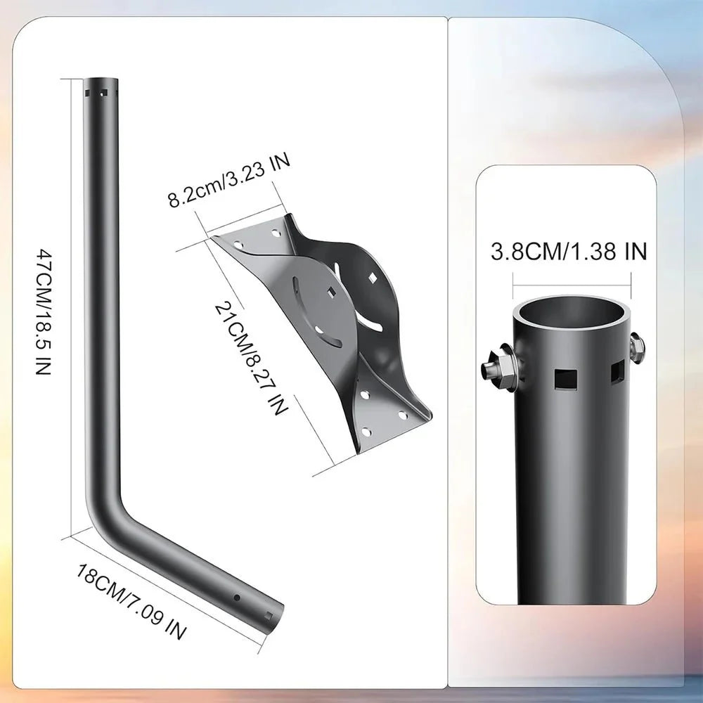 Starlink Gen 3 Roof Mount – 26" Adjustable Aluminum Bracket