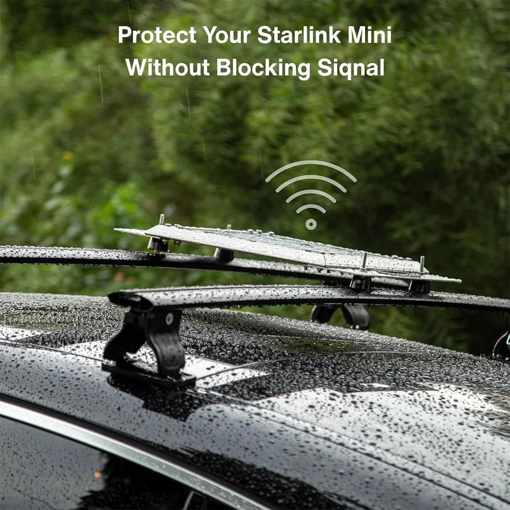 Starlink Mini T-Slot Roof Rack Mount with Stainless Steel Frame & PC Shell Cover