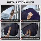 Static Cling Mesh Insulated Side Window Sunshade For Tesla Model 3