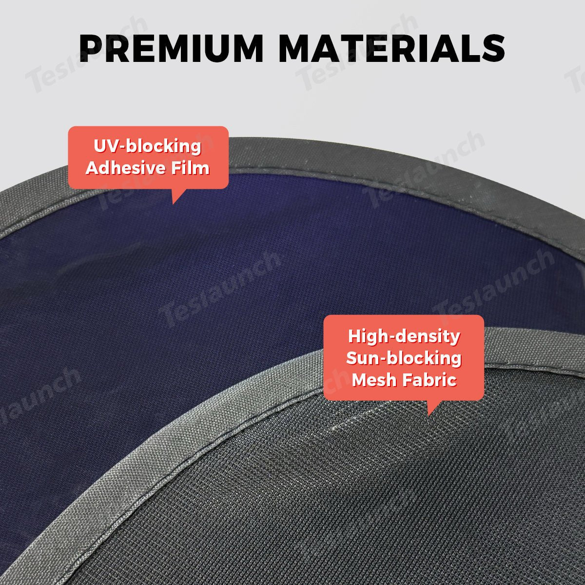 Static Cling Mesh Insulated Side Window Sunshade For Tesla Model 3