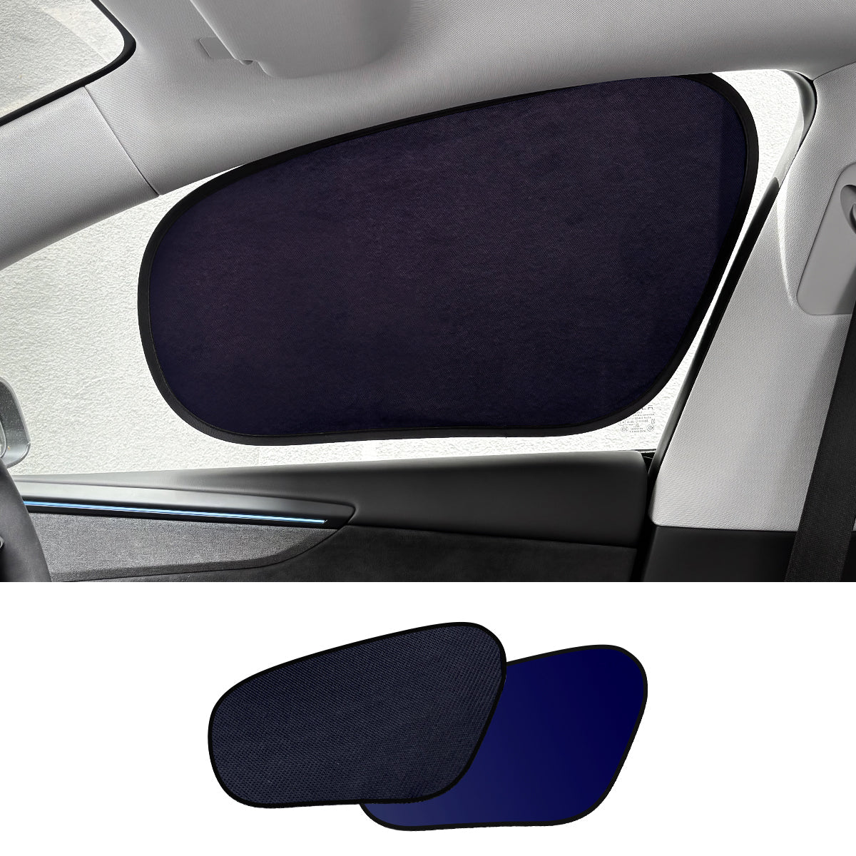 Static Cling Mesh Insulated Side Window Sunshade For Tesla Model 3/Y