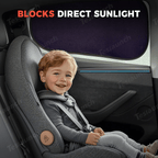 Static Cling Mesh Insulated Side Window Sunshade For Tesla Model 3/Y