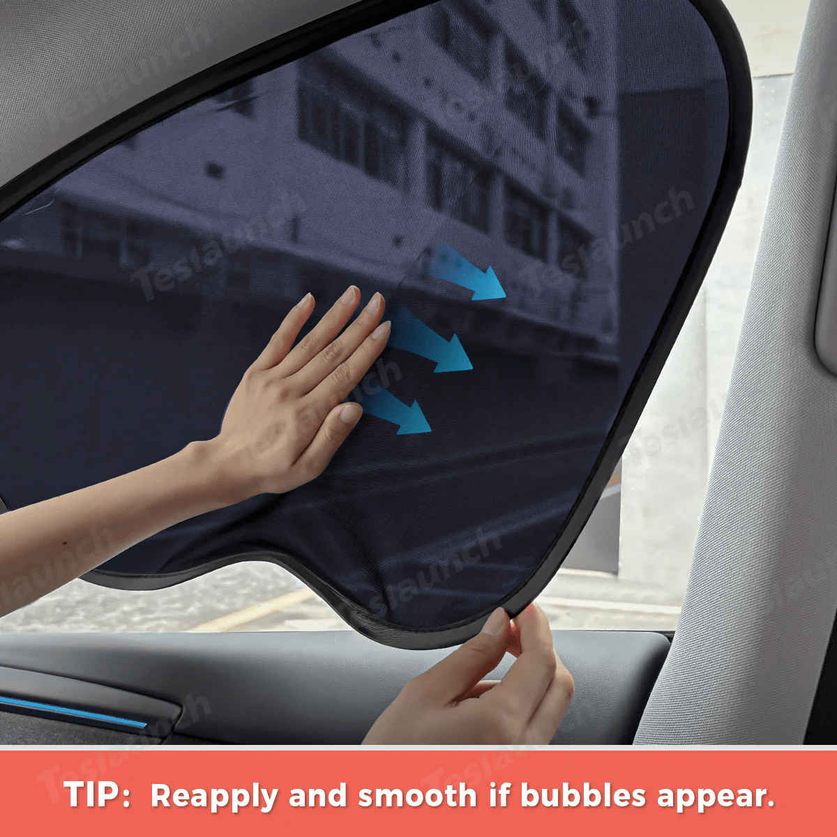 Static Cling Mesh Insulated Side Window Sunshade For Tesla Model 3/Y
