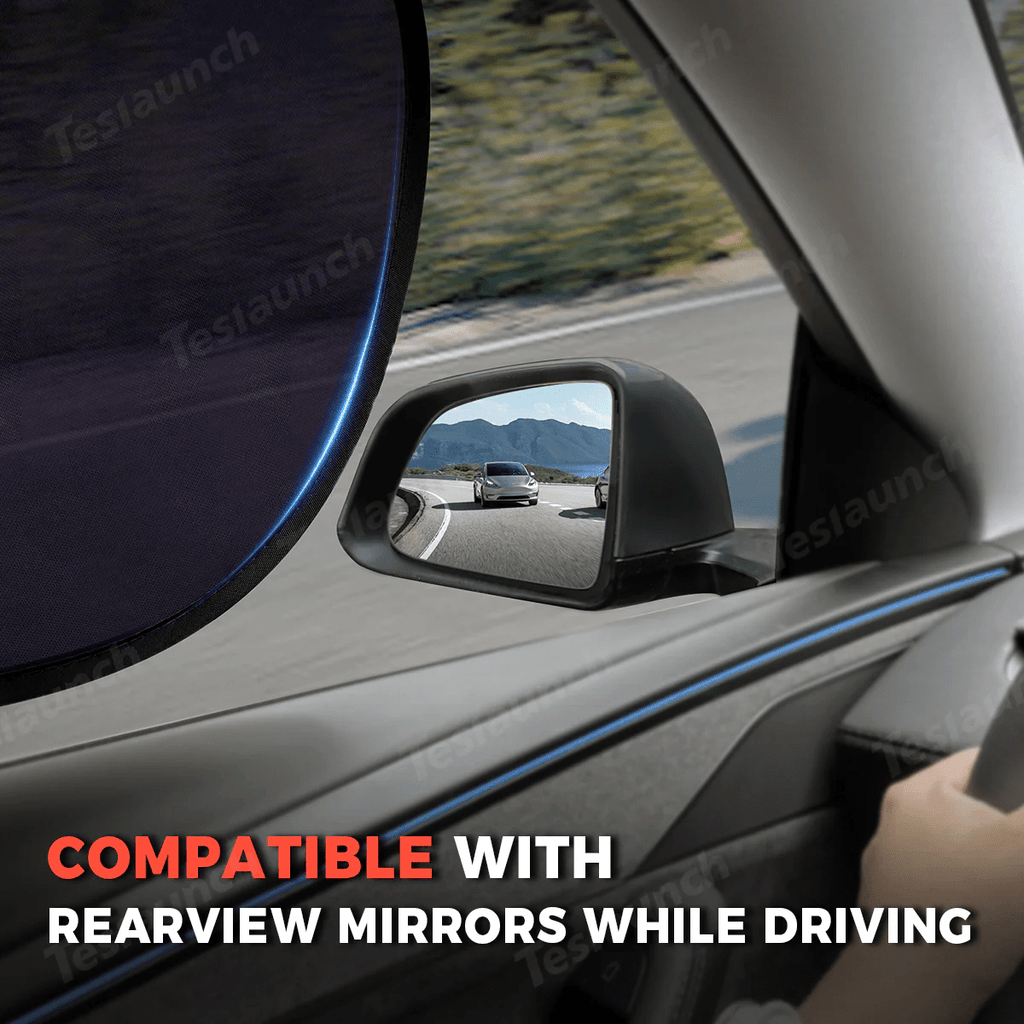 Static Cling Mesh Insulated Side Window Sunshade For Tesla Model 3/Y