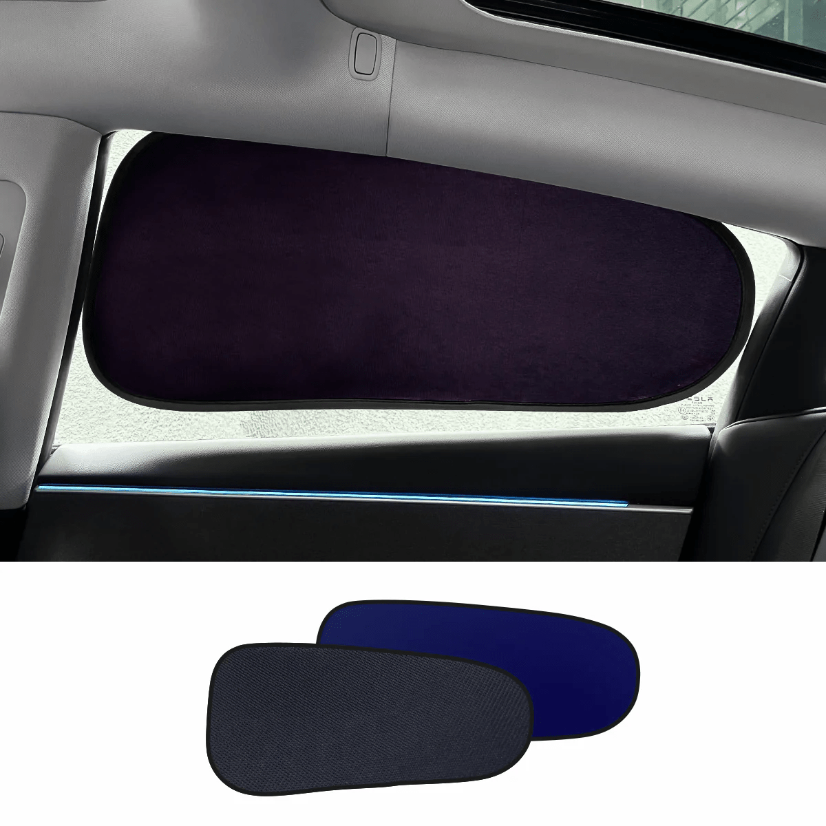 Static Cling Mesh Insulated Side Window Sunshade For Tesla Model 3/Y