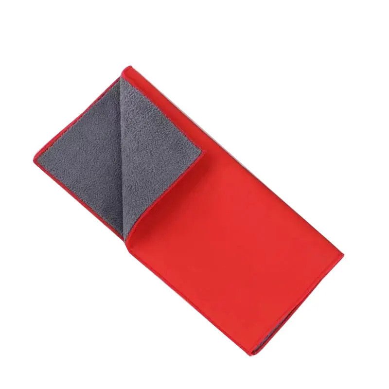 Premium Dual-Sided Car Cleaning Towel | Suede & Coral Velvet | 30×30cm | 3 Colors