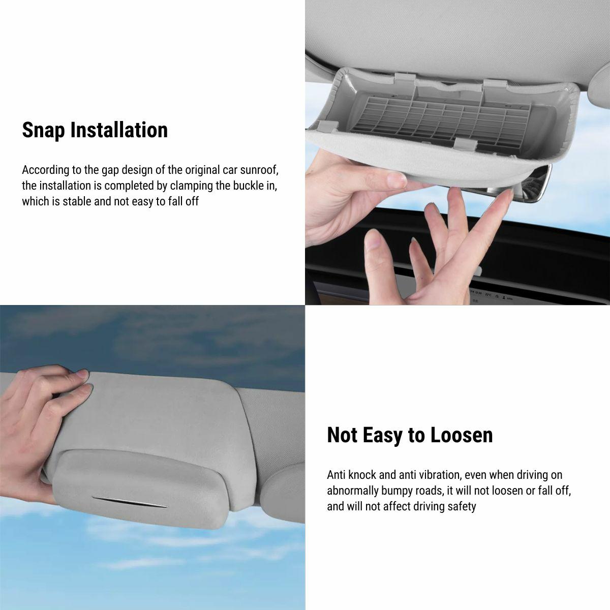 Sunglass Holder Storage Clip for Model Y | Miroken
