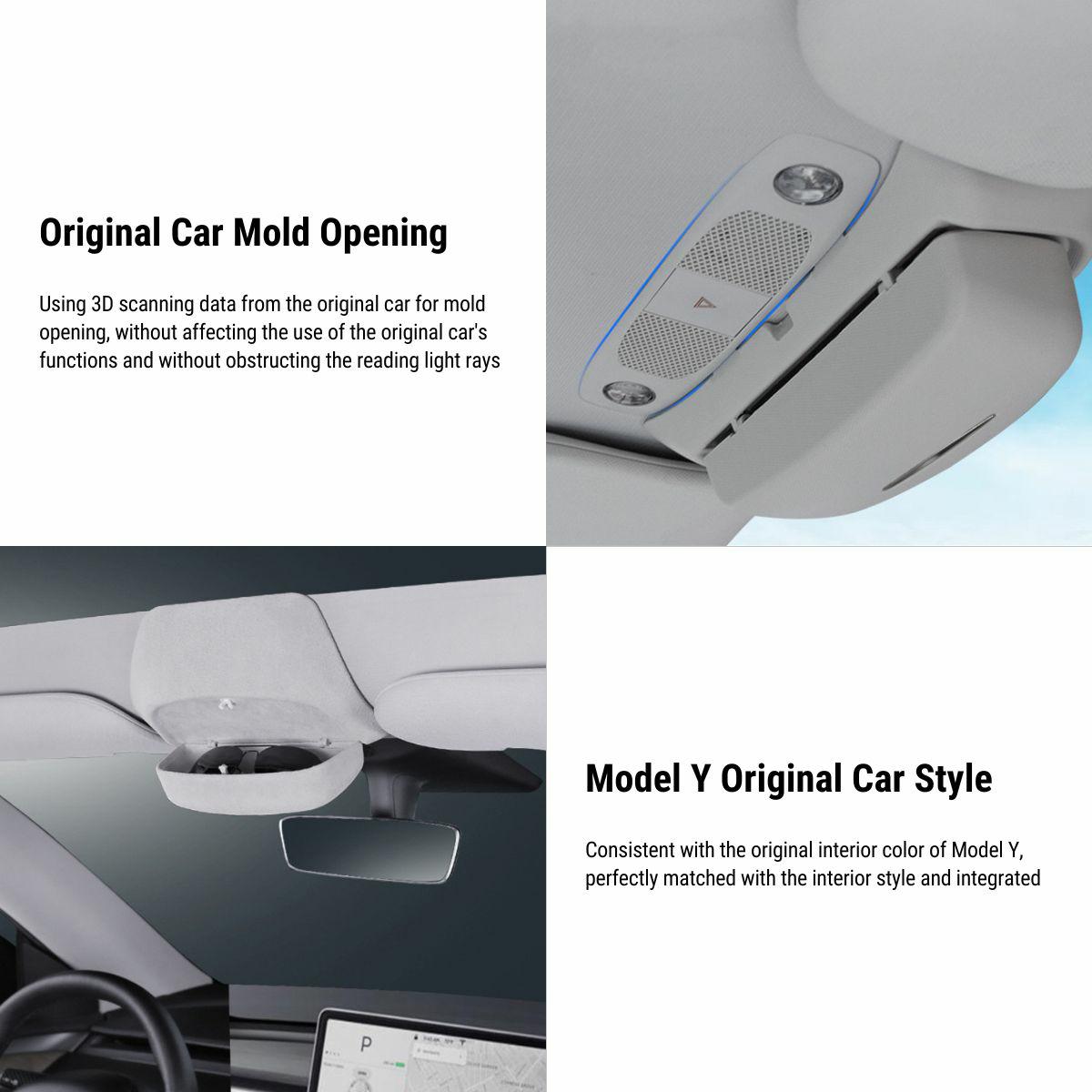 Sunglass Holder Storage Clip for Model Y | Miroken