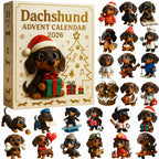 Dachshund Advent Calendar 2026 - 24 Dachshund Figurines