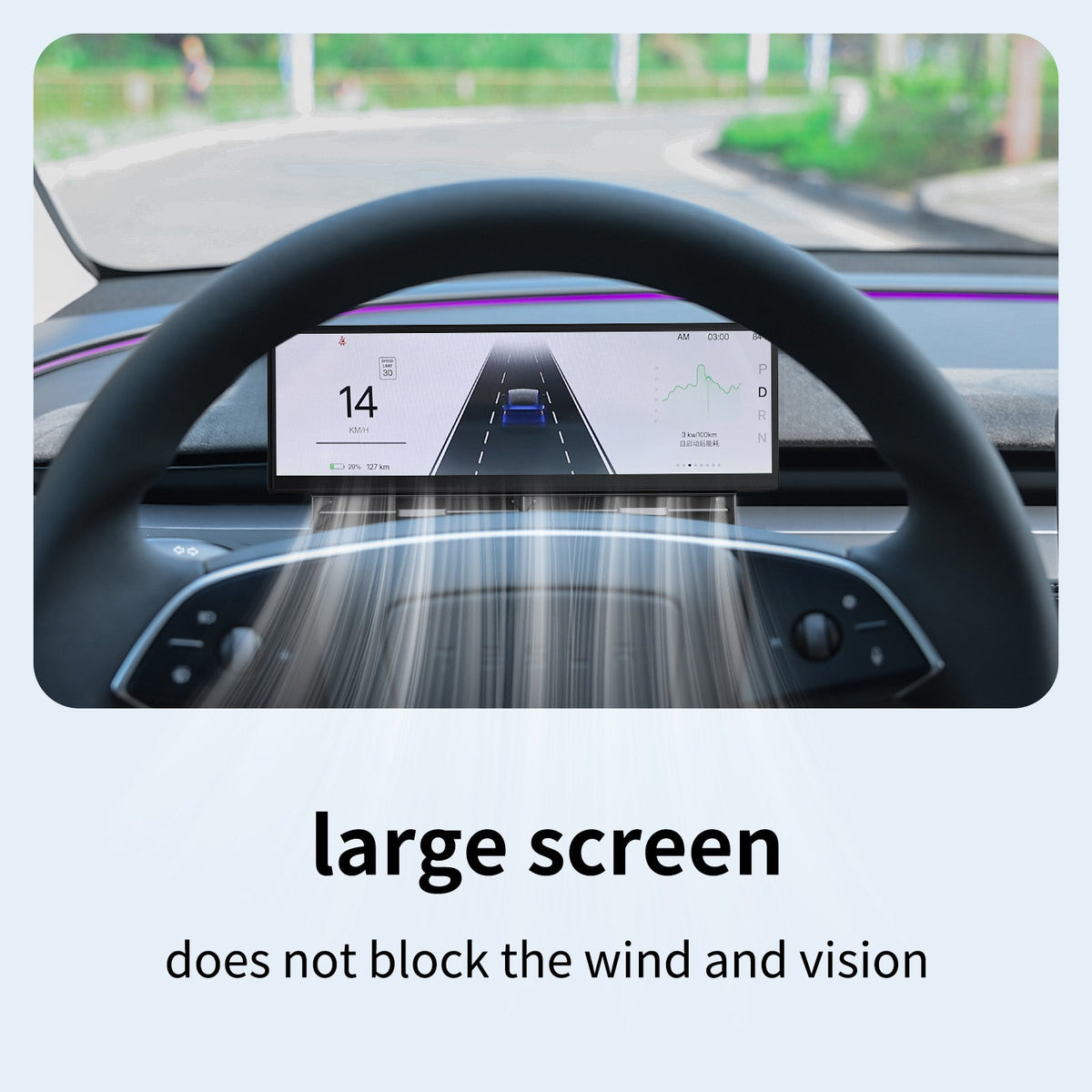 Miroken 10.88′′ Touch Screen Instrument Cluster Dashboard Display for Model 3/Y