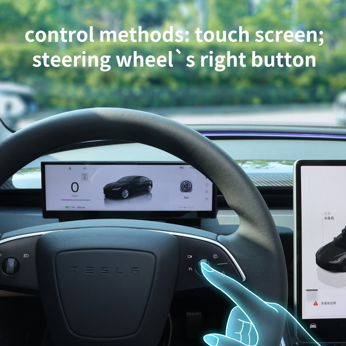 Miroken 10.88′′ Touch Screen Instrument Cluster Dashboard Display for Model 3/Y