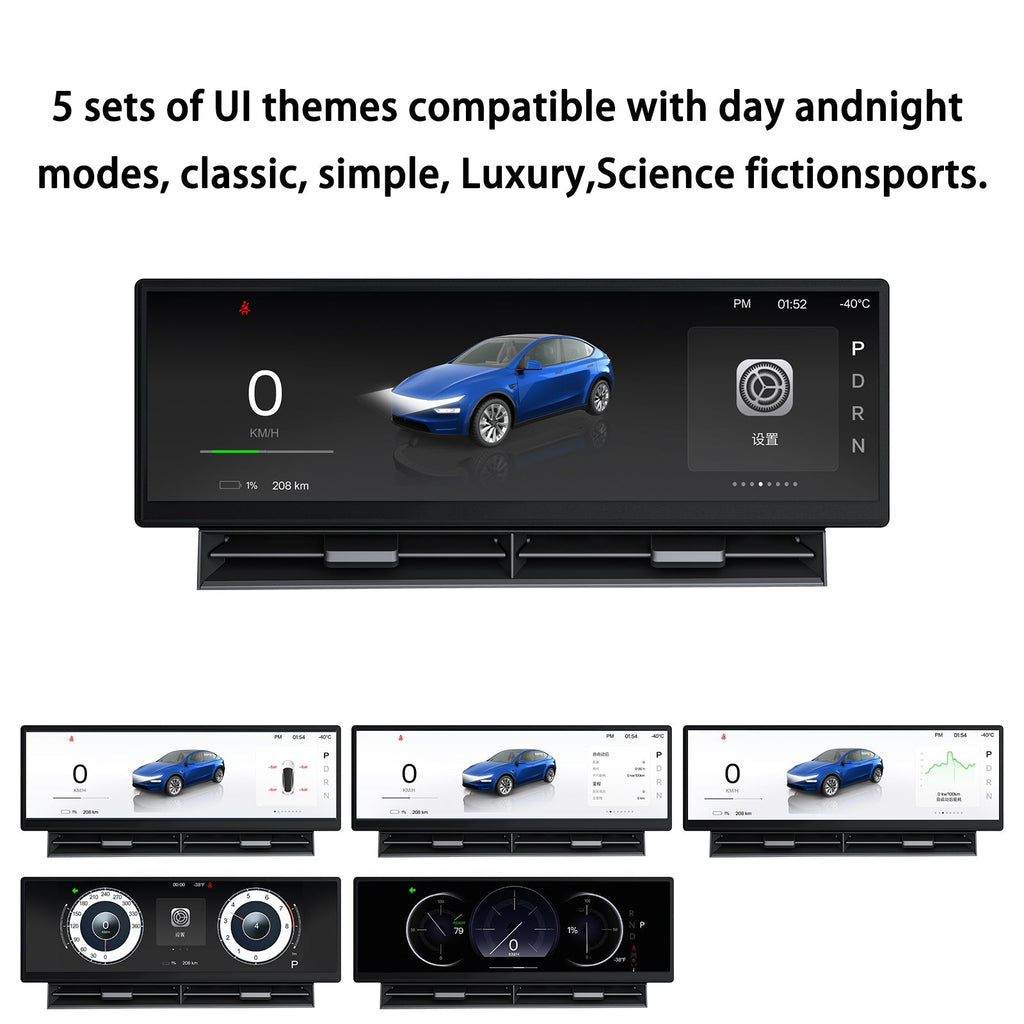Miroken 10.88′′ Touch Screen Instrument Cluster Dashboard Display for Model 3/Y