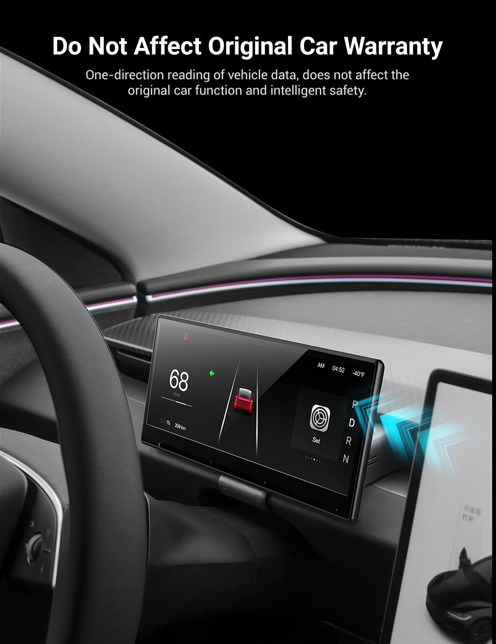 Miroken F9 Pro Screen Dashboard Display With Carplay & Android Auto for Model 3 / Model Y