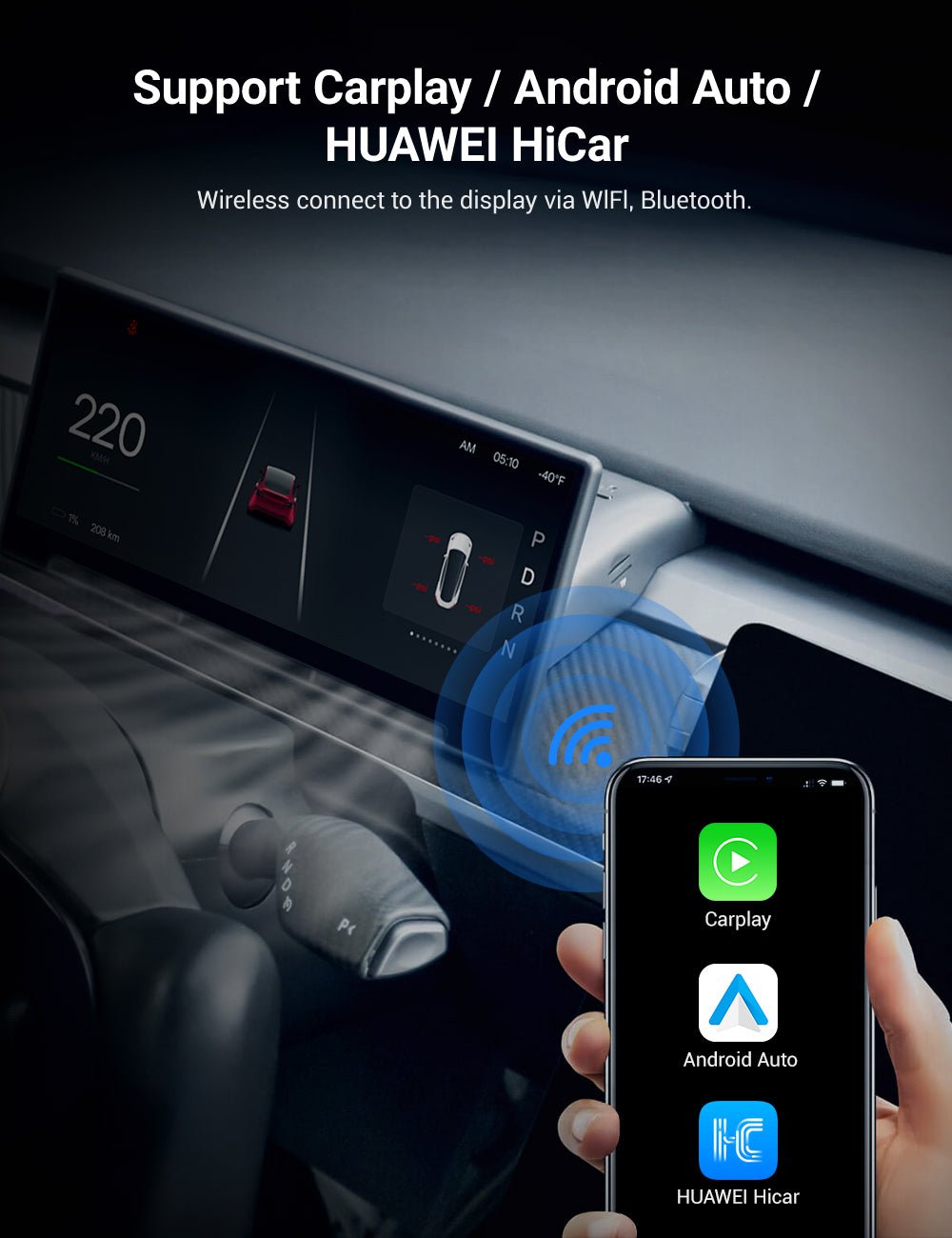 Miroken F9 Pro Screen Dashboard Display With Carplay & Android Auto for Model 3 / Model Y