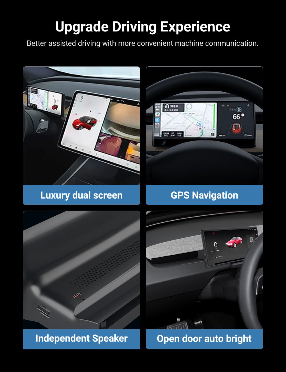 Miroken F9 Pro Screen Dashboard Display With Carplay & Android Auto for Model 3 / Model Y