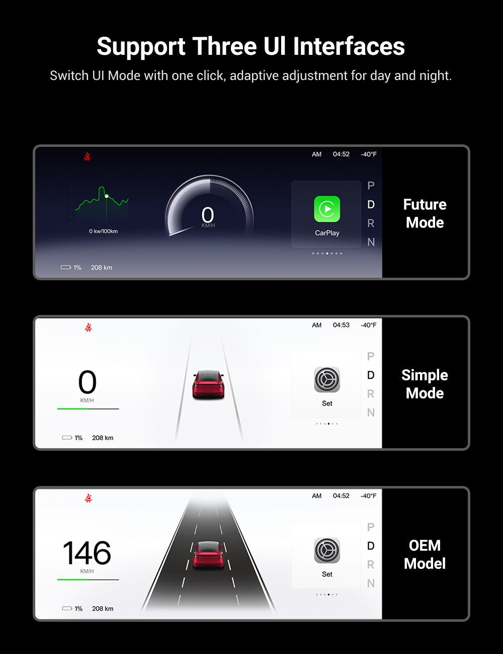 Miroken F9 Pro Screen Dashboard Display With Carplay & Android Auto for Model 3 / Model Y