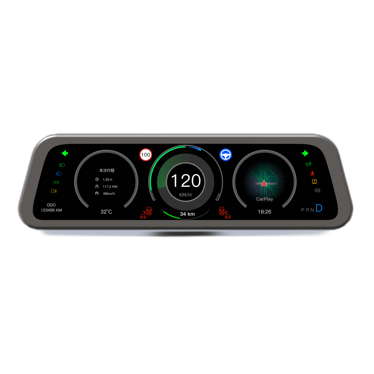 Miroken 9.6 Inch Instrument Cluster Dashboard Display for Model 3 / Y