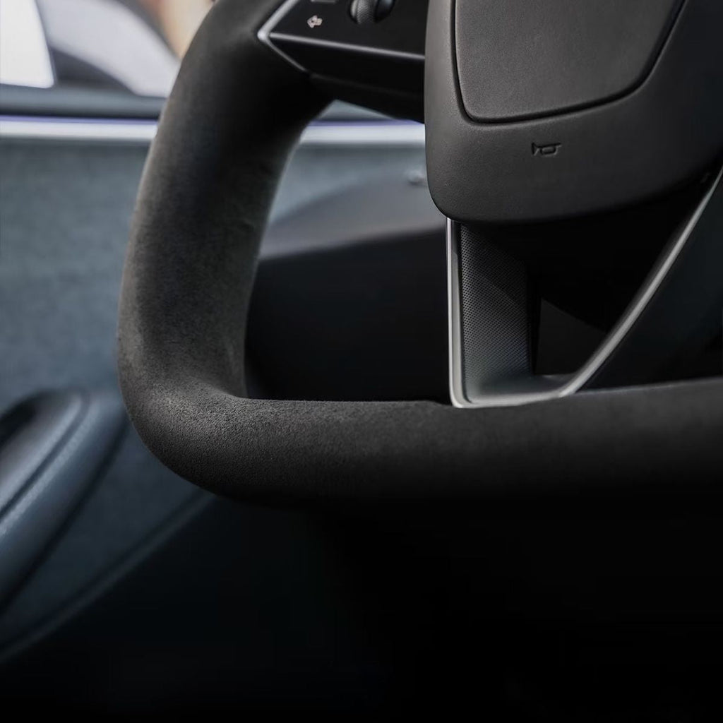 Miroken Alcantara Yoke Steering Wheel for Model 3 Highland & Model Y Juniper